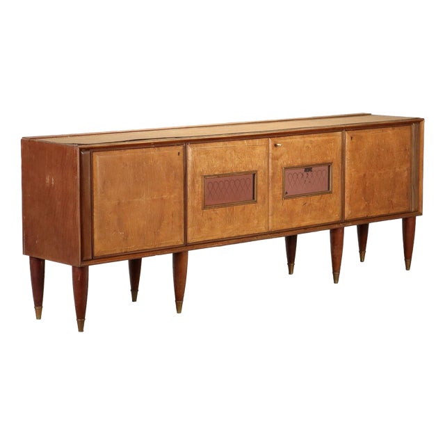 Vintage Sideboard in Burl Wood, 1950s For Sale
