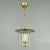 Caged Opaline Glass, Cream and Brass Pendant Lantern, Germany, 1950s For Sale - Image 4 of 17