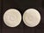 Late 20th Century Late 20th Century Japanese Celadon Porcelain Cup & Saucer Set for Two Featuring Botanical Motif For Sale - Image 5 of 6