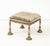 Mid-Century Modern 1950's Brass and Crushed Velvet French Ottoman For Sale - Image 3 of 14
