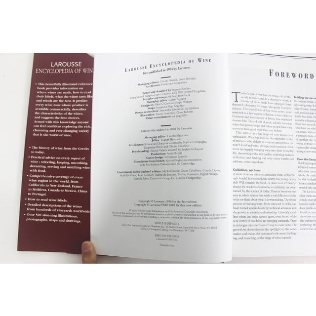 2001 Larousse Encyclopedia of Wine Hard Cover Book For Sale - Image 6 of 13