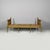 Italian bench in yellow and green wood and original fabric, 1800s Bench with rectangular seat in original fabric with...