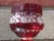 Glass Bohemian Ruby Red Crystal Footed Vase For Sale - Image 7 of 9