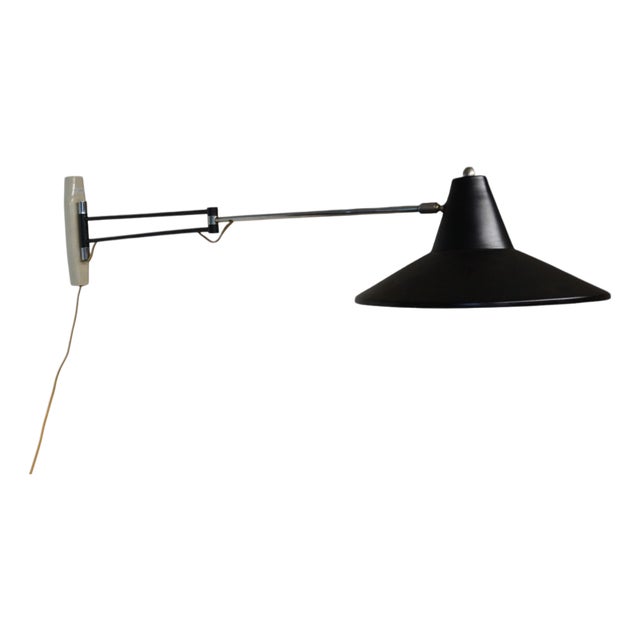Mid-Century Modern Swing-Arm Wall Lamp from Philips, 1960s For Sale