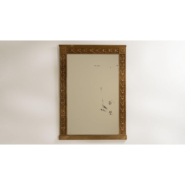 Wood 19th Century France Gold Wood Mirror For Sale - Image 7 of 9