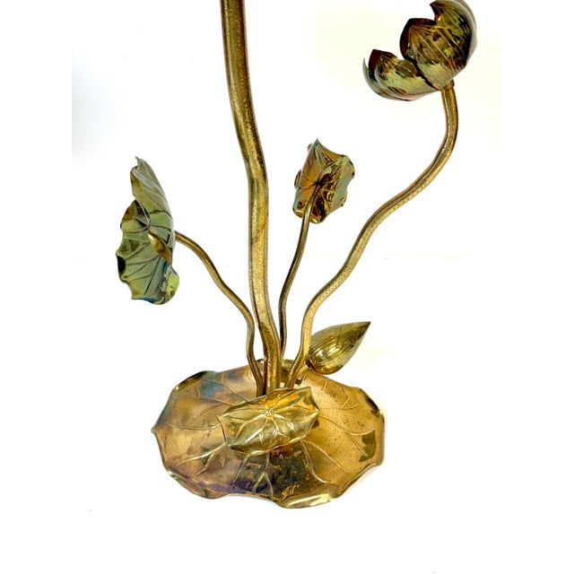 Pair of Carole Stupell Brass Lotus Lily Pad Side Tables, Hong Kong, Circa 1970s For Sale - Image 16 of 16