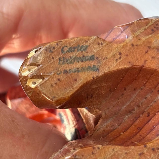 Carter Hoffman Rare Princeton UniversityTiger Wooden Hand Carved and Painted Mascot 1950’s Rare For Sale - Image 11 of 11