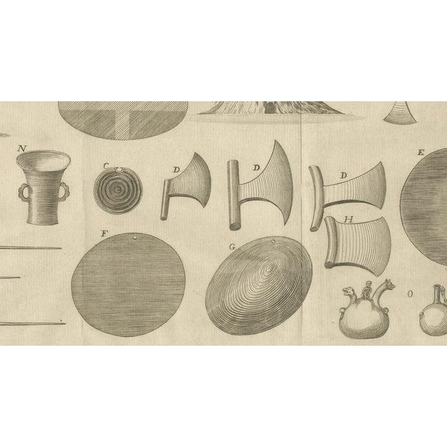 Paper Antique Engraving of Inca Antiquities from Peru by Jorge Juan & Ulloa, 1748 For Sale - Image 7 of 9