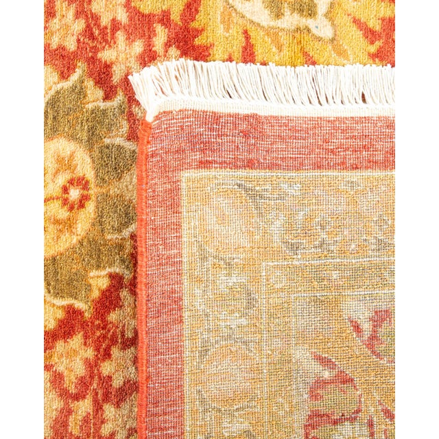 2000 - 2009 Mogul, One-of-a-Kind Hand-Knotted Area Rug in Orange, 6' 3" x 9' 6" For Sale - Image 5 of 8