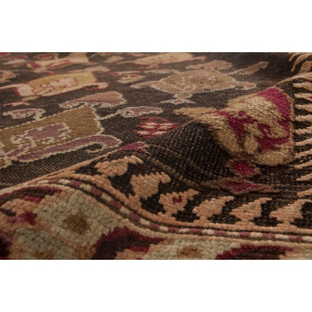 19th Century Russian Karabagh Handmade Wool Rug For Sale - Image 4 of 4