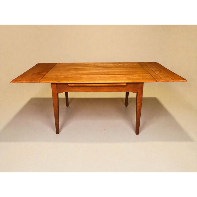 Brown 1950s Maple - Mid Century Modern Cushman of Vermont Draw Leaf Table. Design by Herman Devries For Sale - Image 8 of 9