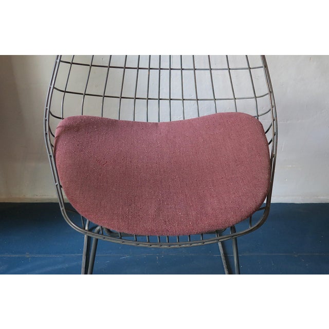 Mid Century rare design classic: Cees Braakman and Adriann Dekker for Pastoe 'wire chair' with original cushion, 1950s. I...