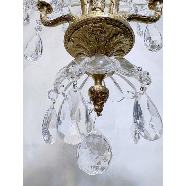Brass 1950's Bohemian Style Chandelier For Sale - Image 8 of 8