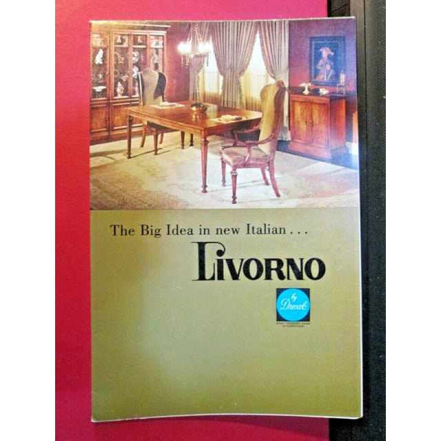 Drexel ‘Livorno’ Italian Neoclassical Pecan Wood Dining Table - 102” Fully Extended and 6 Chairs - Made in 1968 For Sale In Saint Louis - Image 6 of 12