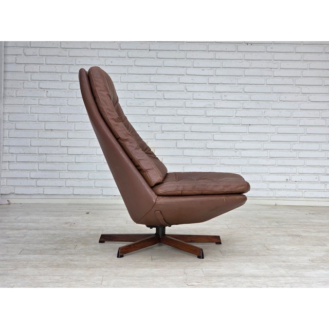Danish Adjustable Swivel Lounge Chair by Madsen & Schubell, 1970s For Sale - Image 10 of 18
