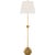 Wyatt 39" Statement Sconce in Hand-Rubbed Antique Brass with Linen Shade Designer: Suzanne Kasler Finish: Hand-Rubbed...