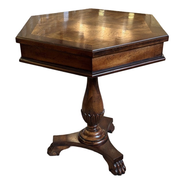 Late 20th Century CTH Sherill Occasional Antique Mahogany Octagon Table For Sale