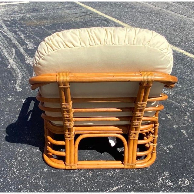 Vintage Boho Chic Brown Jordan Bamboo Chaise Lounge Chairish