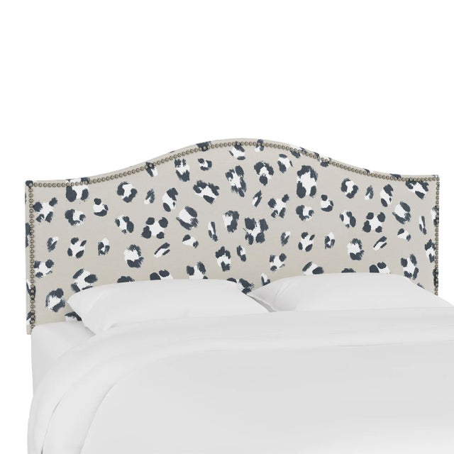 Ashland Headboard in Ivory Brush Cheetah, California King For Sale