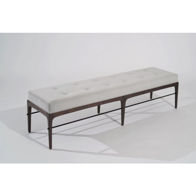 Wood Linear Bench in Dark Walnut Series 72 by Stamford Modern For Sale - Image 7 of 12