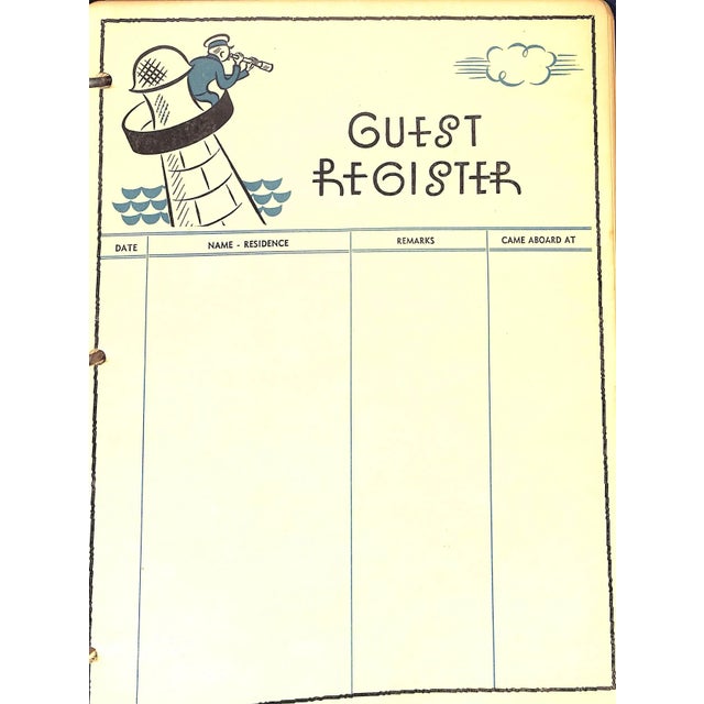 1930s Abercrombie & Fitch C1934 Guest Register & Log Book For Sale - Image 5 of 12