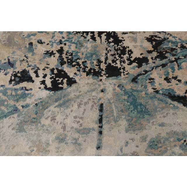 Textile Rug & Kilim’s Modern Abstract Rug With Geometric Patterns “Mirror” For Sale - Image 7 of 9