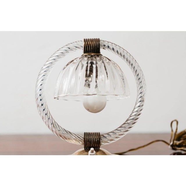 Abat-Jour Lights in Murano Glass and Brass from Barovier & Toso, 1950s, Set of 2 For Sale - Image 10 of 18