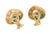 Mid 20th Century Pair of Antonini Diamond Turquoise 18k Yellow Gold Heart Post Clip Huggie Earrings For Sale - Image 4 of 7