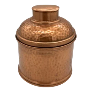 Mid Century Hammered Copper Tin Lined Humidor by Revere Rome n.y