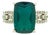 Natural Tourmaline Diamond Ring 6 14k W Gold 5 TCW Certified For Sale