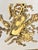 French Monumental Newel French Louis XVI Style Painted & Gilt Trumeau Mirror With Musical Trophy Crest For Sale - Image 3 of 7