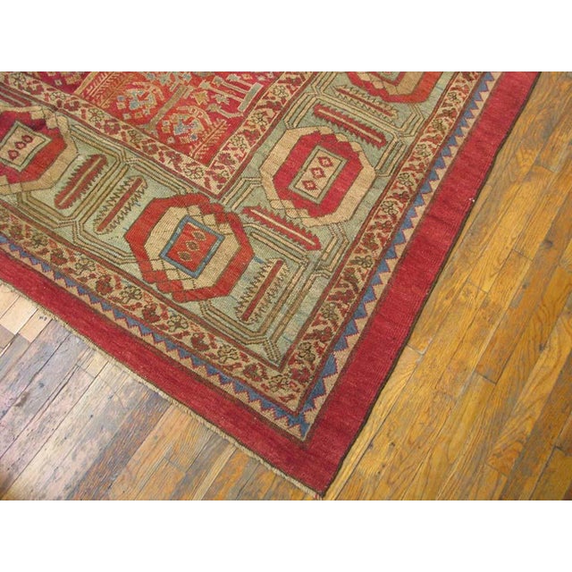 1880s Red-Rust Field Weeping Willow Antique Persian Bakshaiesh Rug 10'10" X 13' Handknotted Wool Carpet For Sale - Image 12 of 15