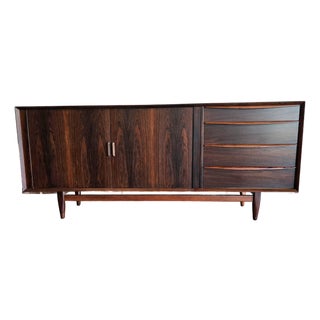 Falster Rosewood Sideboard Credenza Tambour MCM Vintage For Sale