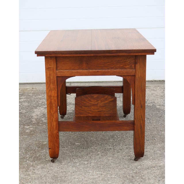 Gorgeous, early 1900's, quartersawn tiger oak mission/arts and craft style desk and chair. I love the deep color of this...