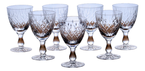 Antique Karolina Series Wine Glasses in Crystal from Orrefors, 1950s, Set of 8