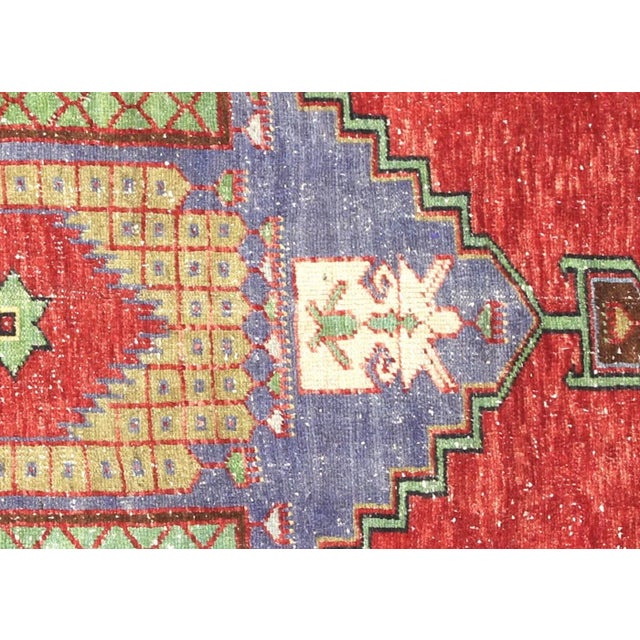1960s Turkish Oushak Rug. Hand woven with wool on wool foundation in the Oushak region of Western Turkey. The Anatolian...