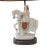 Victorian Antique Staffordshire Horse, Lady, and Lamb Figurine Lamp For Sale - Image 3 of 11