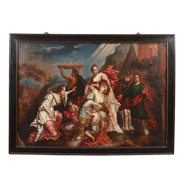 The Gathering of Manna, 1600s, Oil on Canvas For Sale