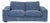 Modern Blue 2-Seat Sofa With Wide Arms For Sale