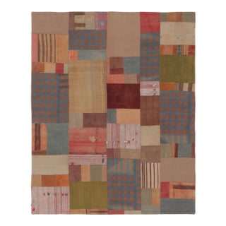 Vintage Turkish Patchwork Rug in Multicolor Geometric Design - Rug & Kilim For Sale