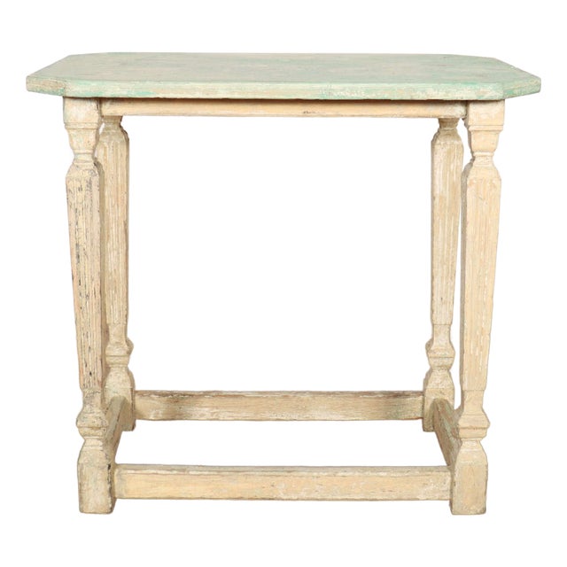 Original Painted French Lamp Table For Sale