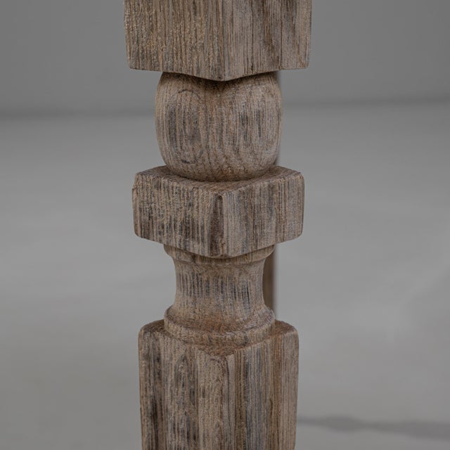 19th Century French Provincial Oak Side Table with Single Drawer For Sale - Image 10 of 18