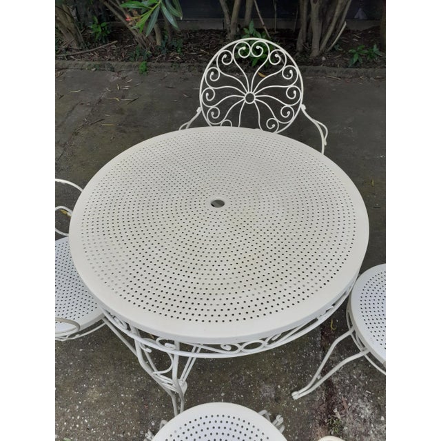Garden Table and Chairs, Set of 5 For Sale - Image 5 of 8