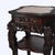 Chinese Antique Chinese Floral & Figural Carved Rosewood Rouge Marble Top Stand C1920 For Sale - Image 3 of 12