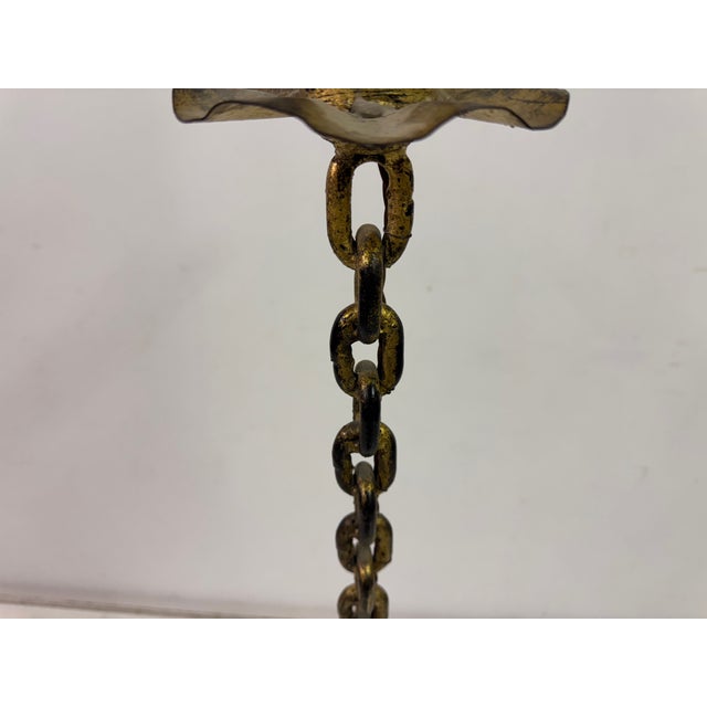 Gold Gilt Metal Chain Link Floor Lamp in the style of Franz West, 1970s For Sale - Image 8 of 13