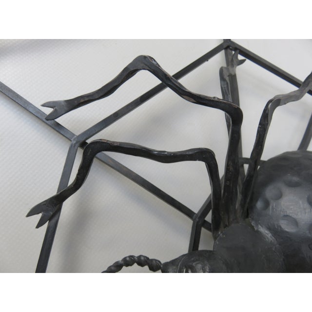 Black Iron Wall Decoration Spider, 1950s For Sale - Image 15 of 18