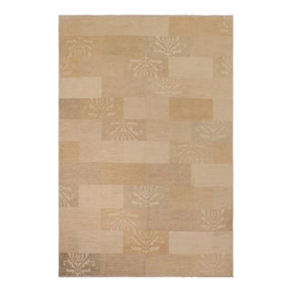 Boho Chic Gabbeh Tan/Brown Wool Rug - 10'0'' X 13'3'' For Sale
