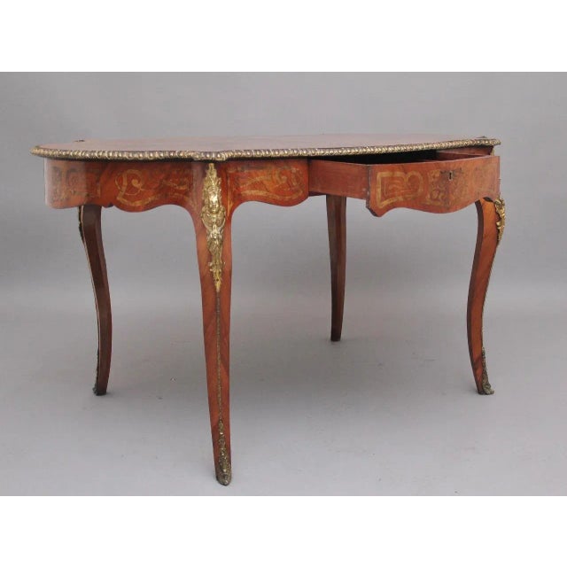 Brown 19th Century Walnut and Inlaid Centre Table For Sale - Image 8 of 12