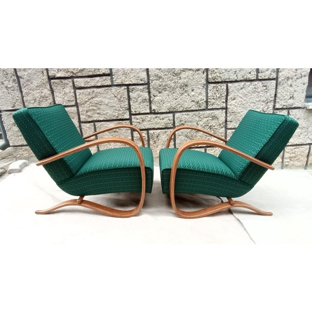 H-269 Armchairs by Jindrich Halabala for Up Zavody, 1930s, Set of 2 For Sale - Image 3 of 14