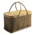 1960s Mid-Century Modern Raffia Picnic Basket For Sale